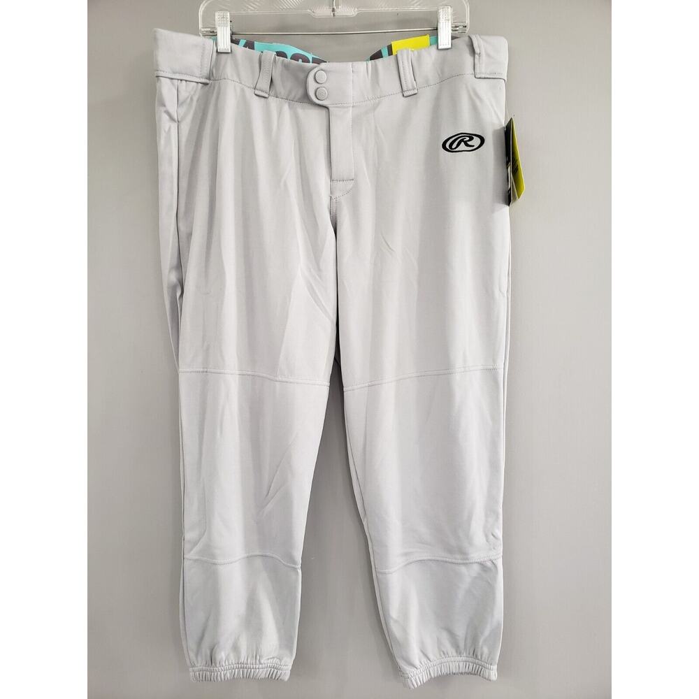 NEW‎ SIZE 2XL Rawlings Women’s Softball Pants Solid Gray Low Rise Belted